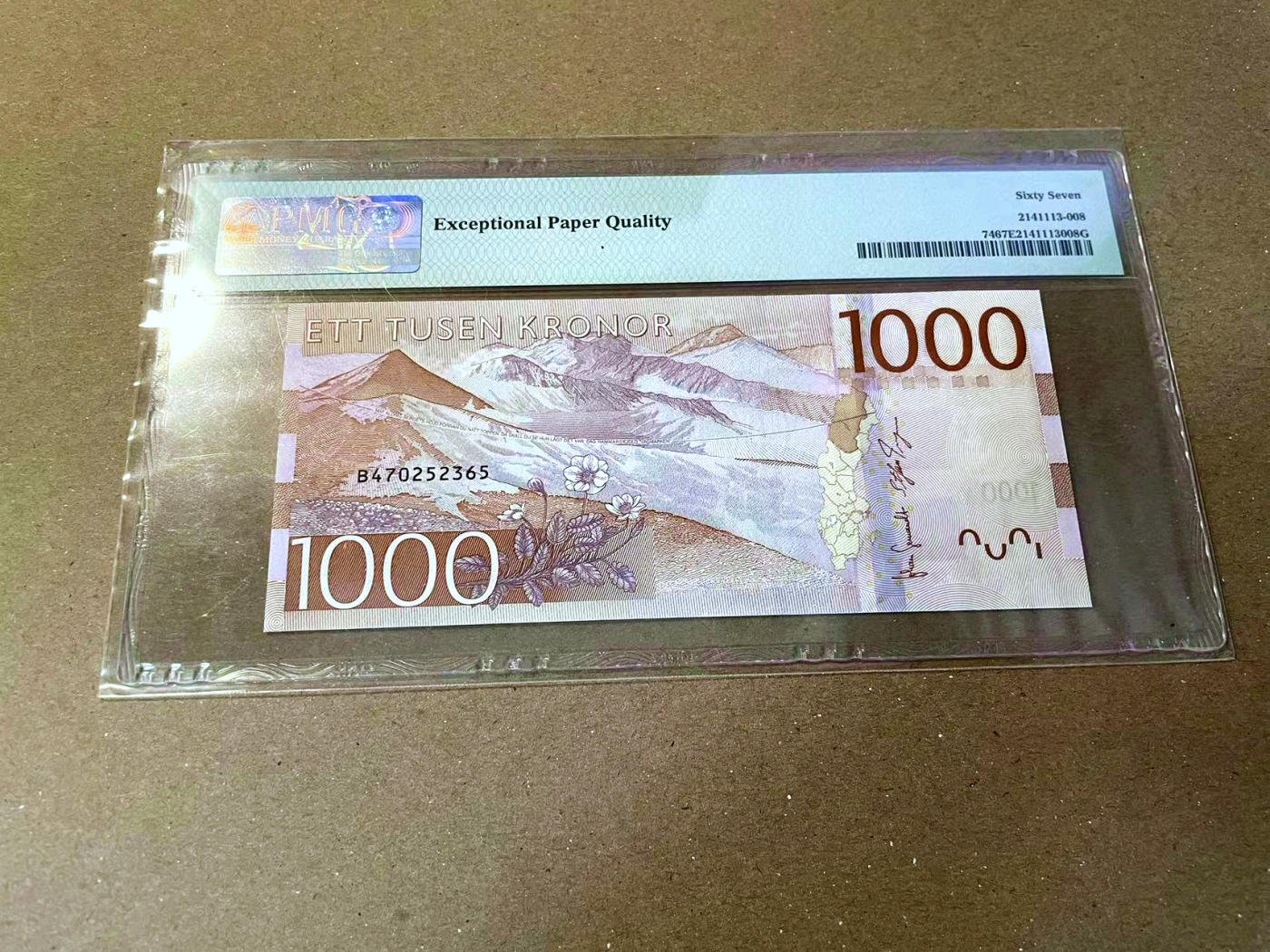 【Blue Auction】✨世界纸币精拍第473期【精】 瑞典 2015年1000克朗 PMG67EPQ 高分