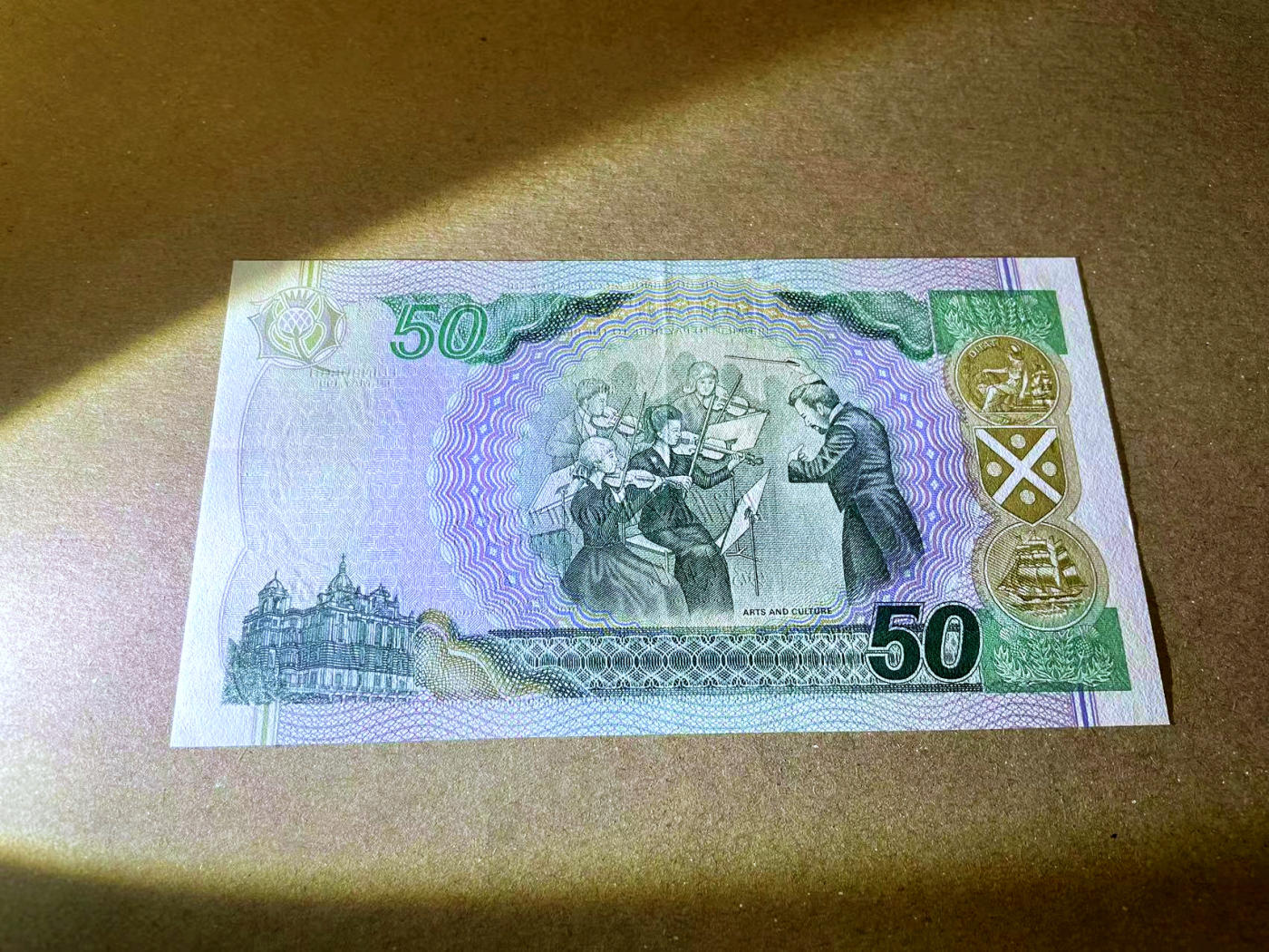 【Blue Auction】✨世界纸币精拍第473期【精】 【AA冠无47】苏格兰 1995年50镑 AU 凹凸感佳