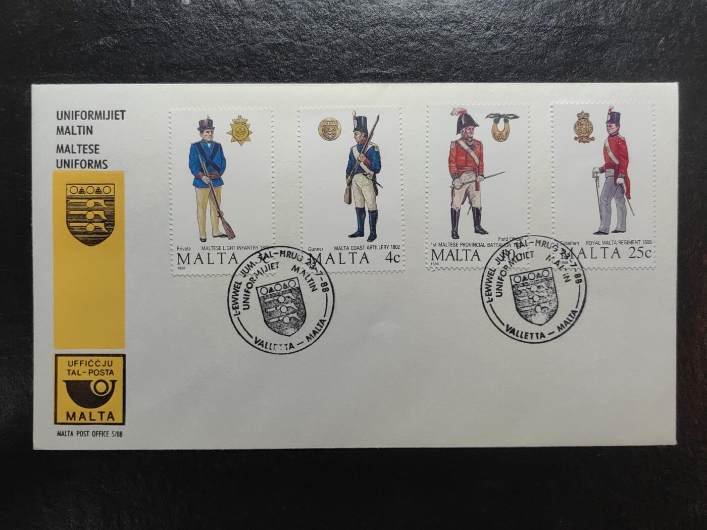 多国邮品💰🌞💰（0起拍）精品🔭专场🌟第67场 马耳他 1988 士兵服装