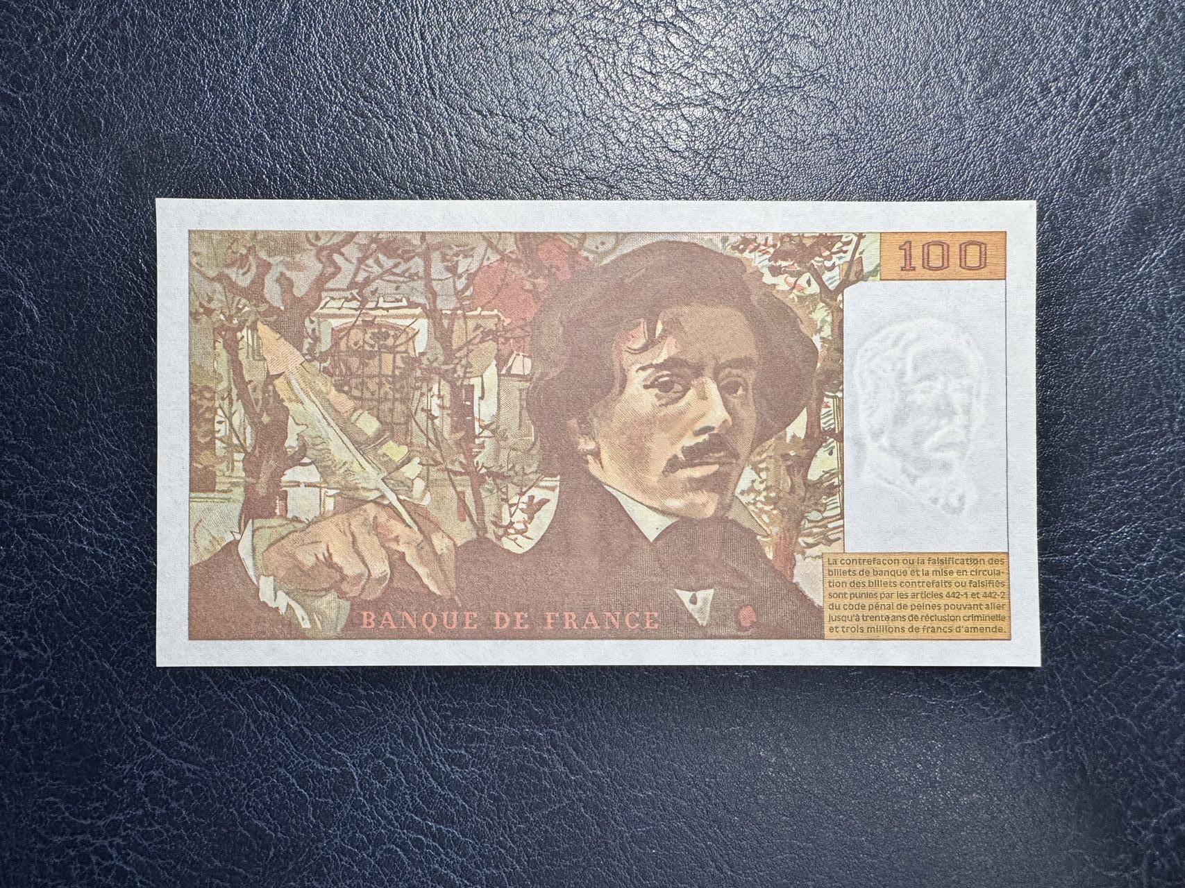 收藏联盟Quantum Auction 第345期拍卖  法国1995年100法郎 品相全新UNC 自由引导人民  少见末版年份 
