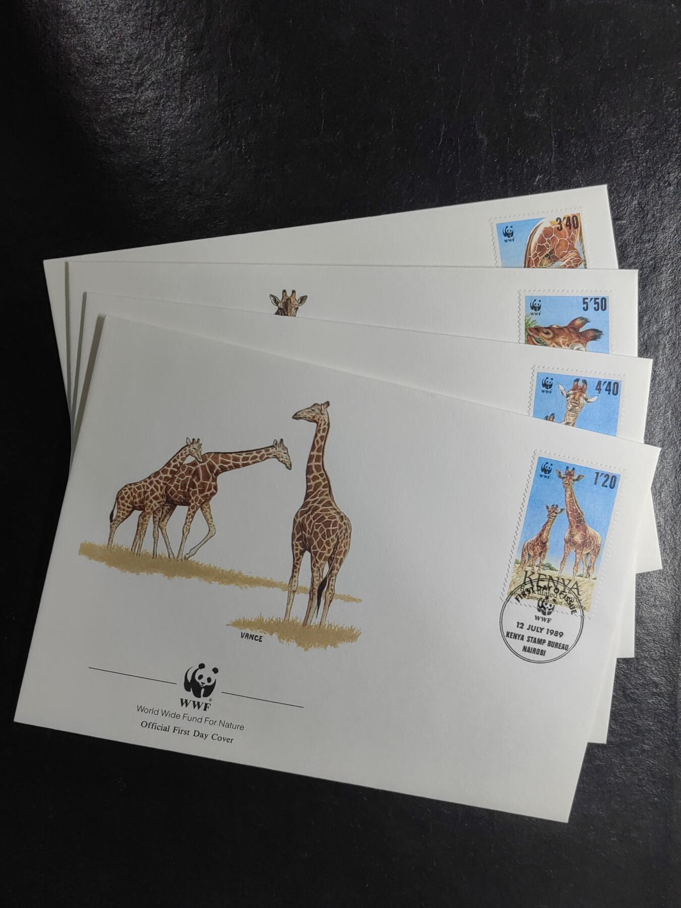 多国邮品💰🌞💰（0起拍）精品🔭专场🌟第67场 世界自然基金会WWF1989年-野生动物长颈鹿