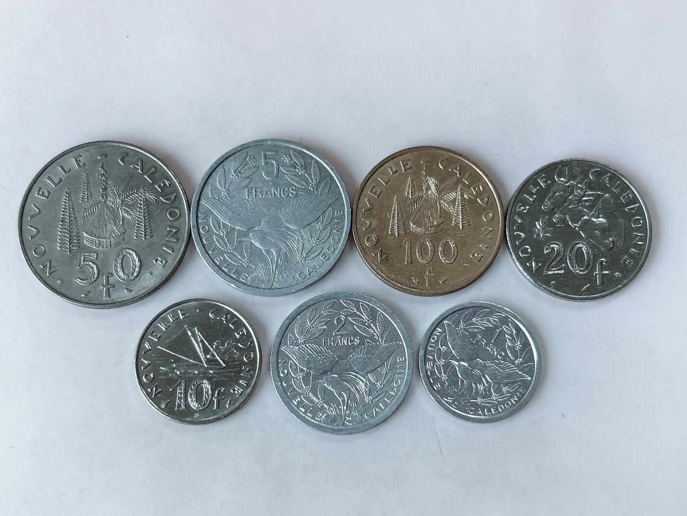 第一海外回流一元起拍收藏 散币专场 第86期 法属新喀里多尼亚硬币7枚套