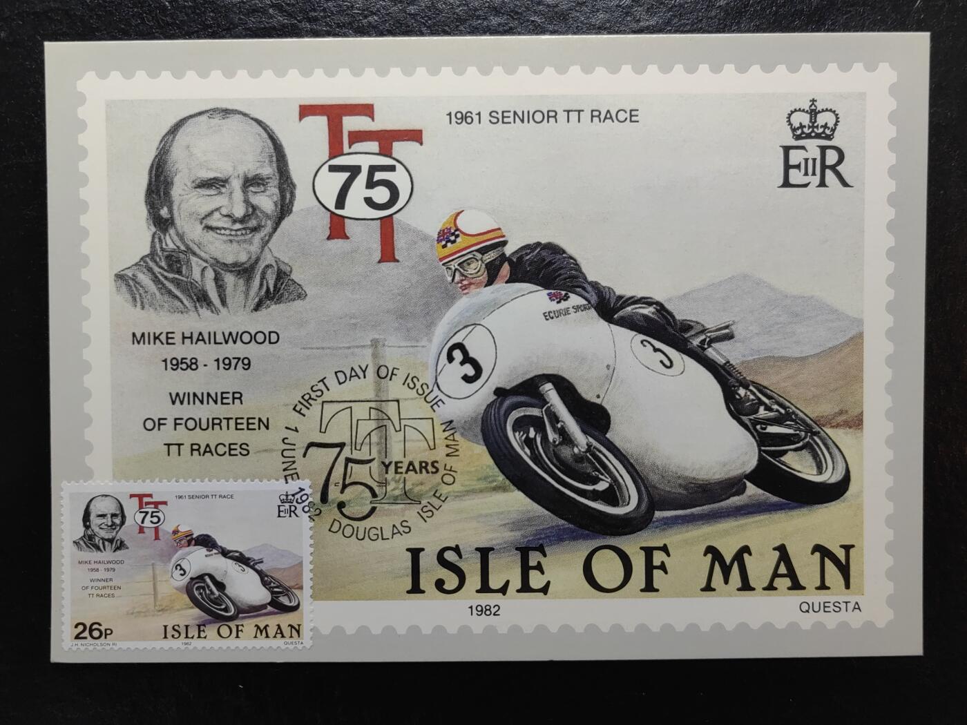 多国邮品💰🌞💰（0起拍）精品🔭专场🌟第67场 英属马恩岛 1982 摩托车锦标赛极限片一套