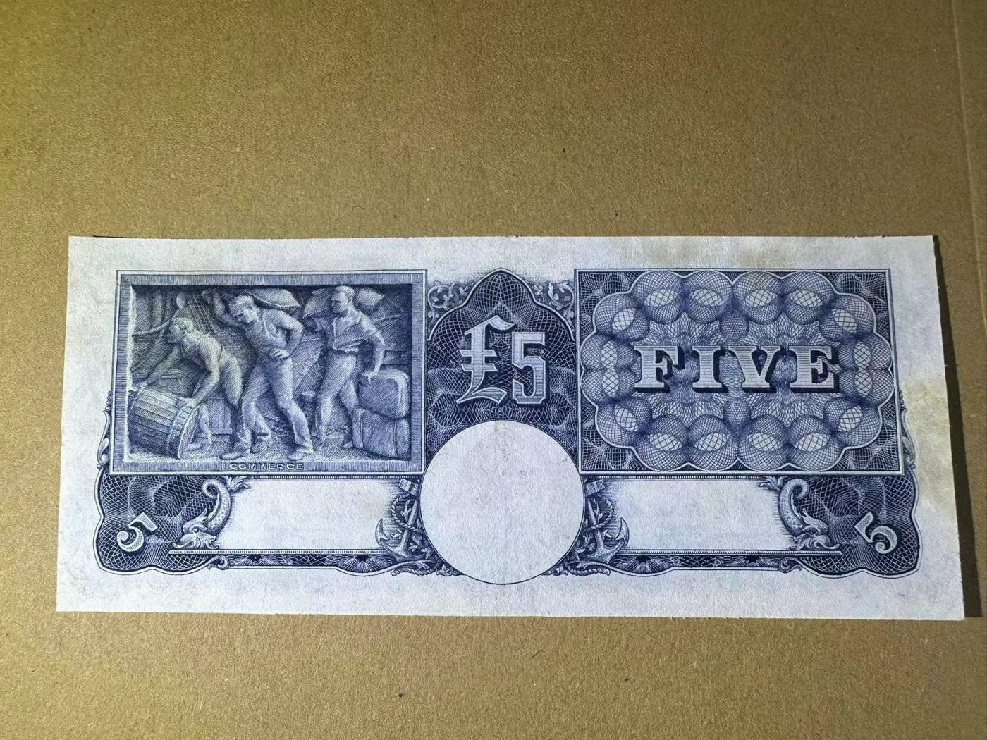 【Blue Auction】✨世界纸币精拍第473期【精】 【88尾无47】澳大利亚 1952年5镑 英王乔六 品相如图