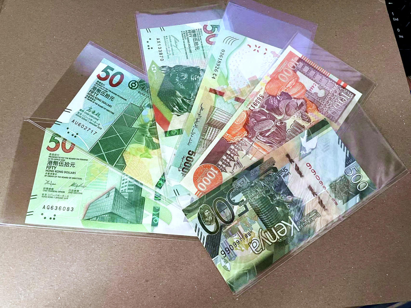 【Blue Auction】✨世界纸币精拍第473期【精】 【一组6张】肯尼亚、香港、中非共同体、索马里纸币一组 全新UNC