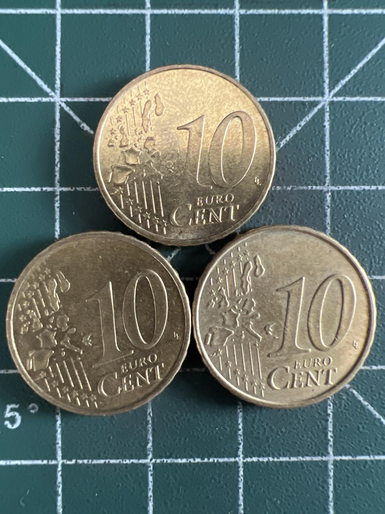 第613期 硬币专场 （无押金，捡漏，全场50包邮，偏远地区除外，接收代拍业务） 德国10欧分三枚