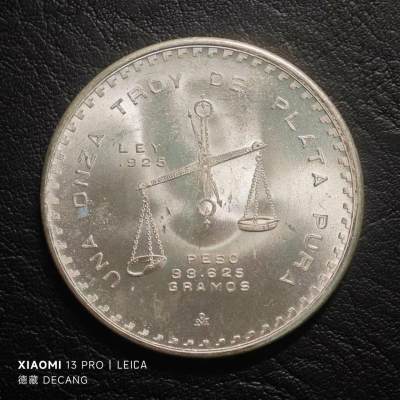 【德藏】世界币章拍卖第78期(全场顺丰包邮) - 1980年墨西哥天平铸币机1盎司大银币