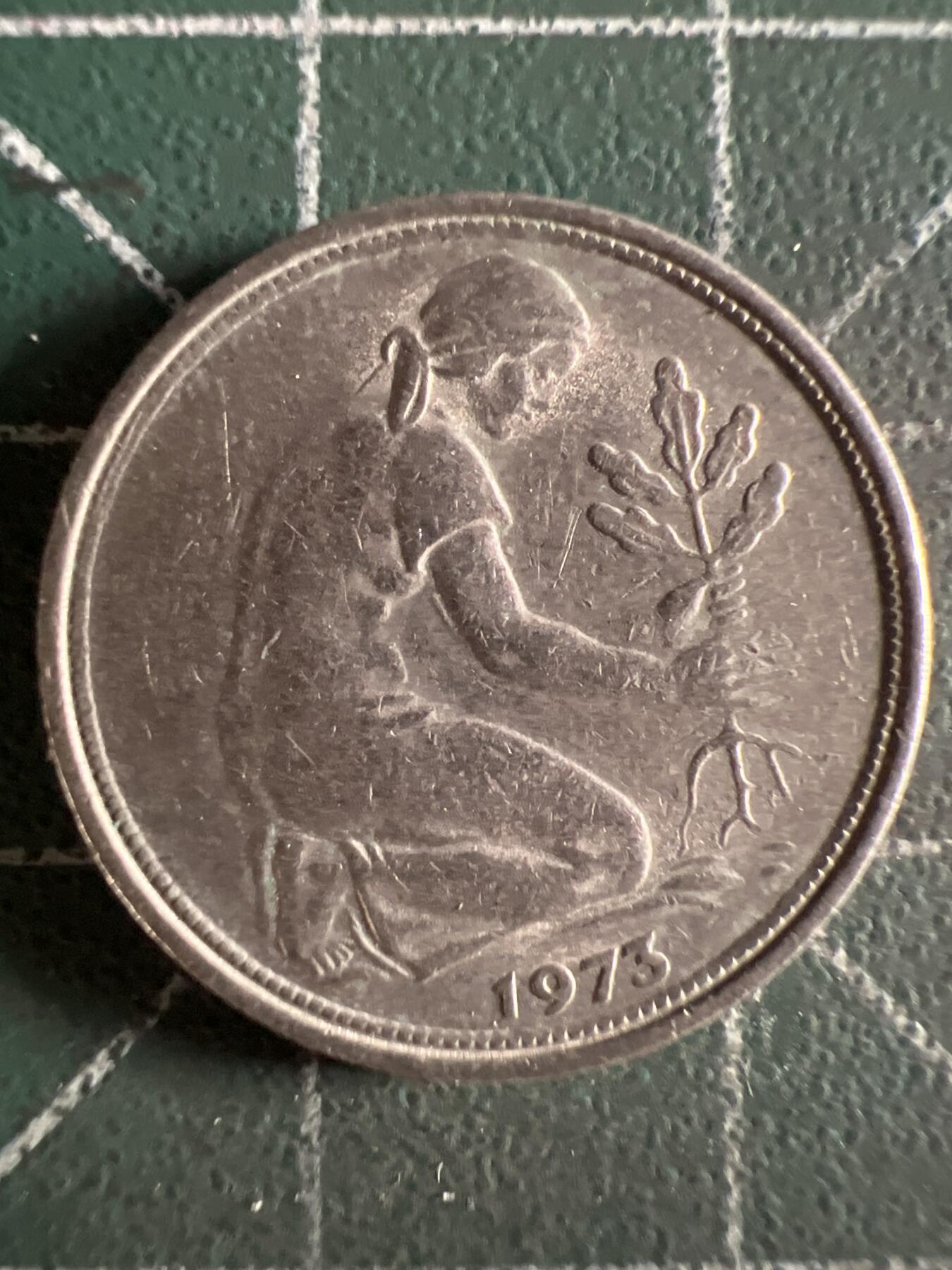 第595期 硬币专场 （无押金，捡漏，全场50包邮，偏远地区除外，接收代拍业务） 德国50分 F