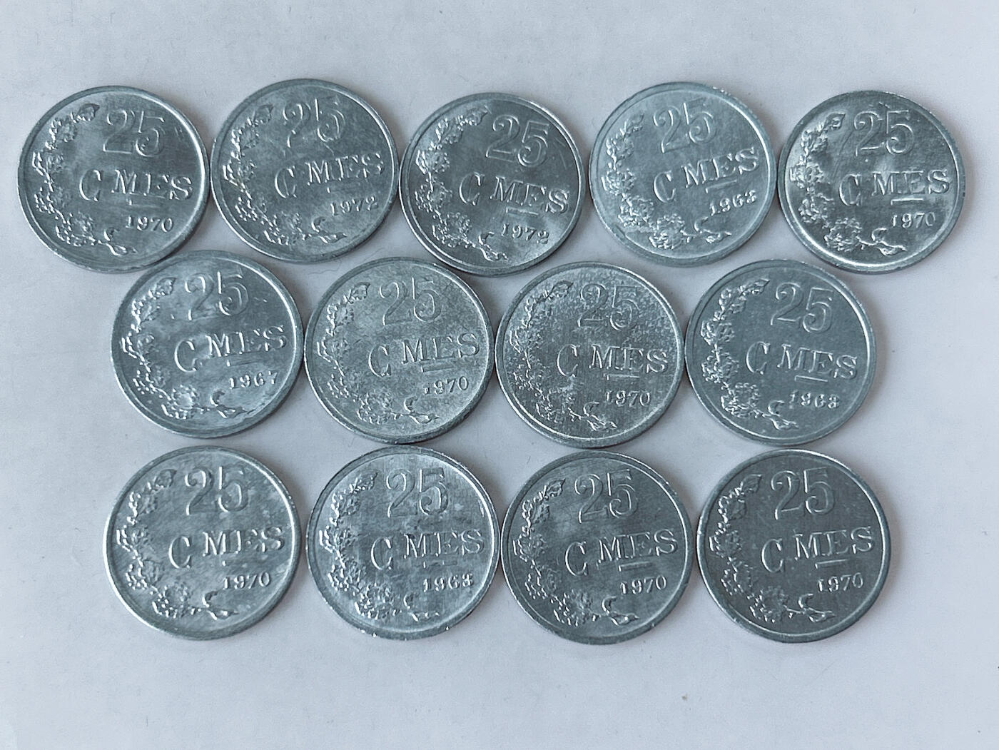 第一海外回流一元起拍收藏 散币专场 第86期 卢森堡25分铝币 13枚