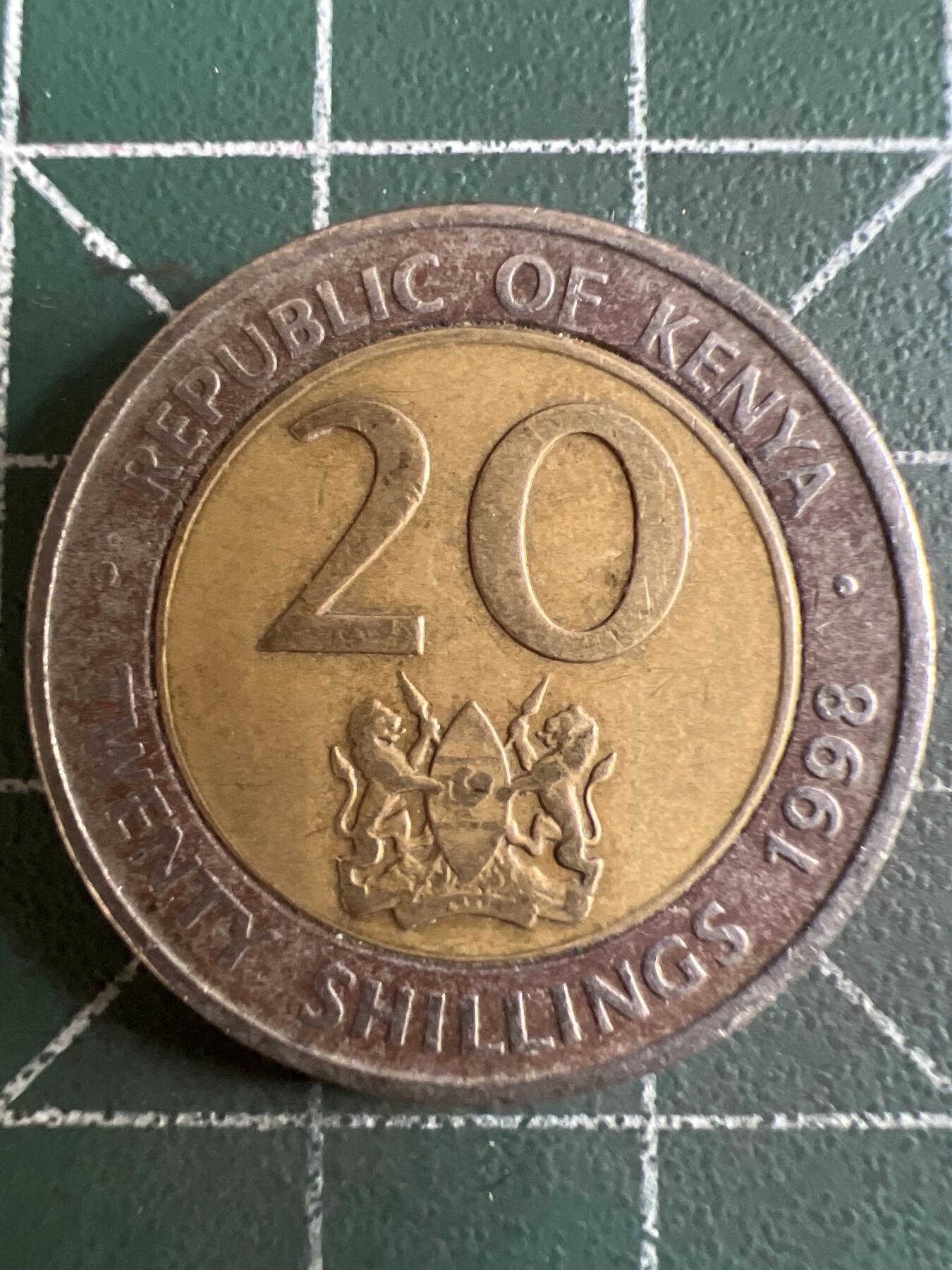 第614期 硬币专场 （无押金，捡漏，全场50包邮，偏远地区除外，接收代拍业务） 肯尼亚20先令