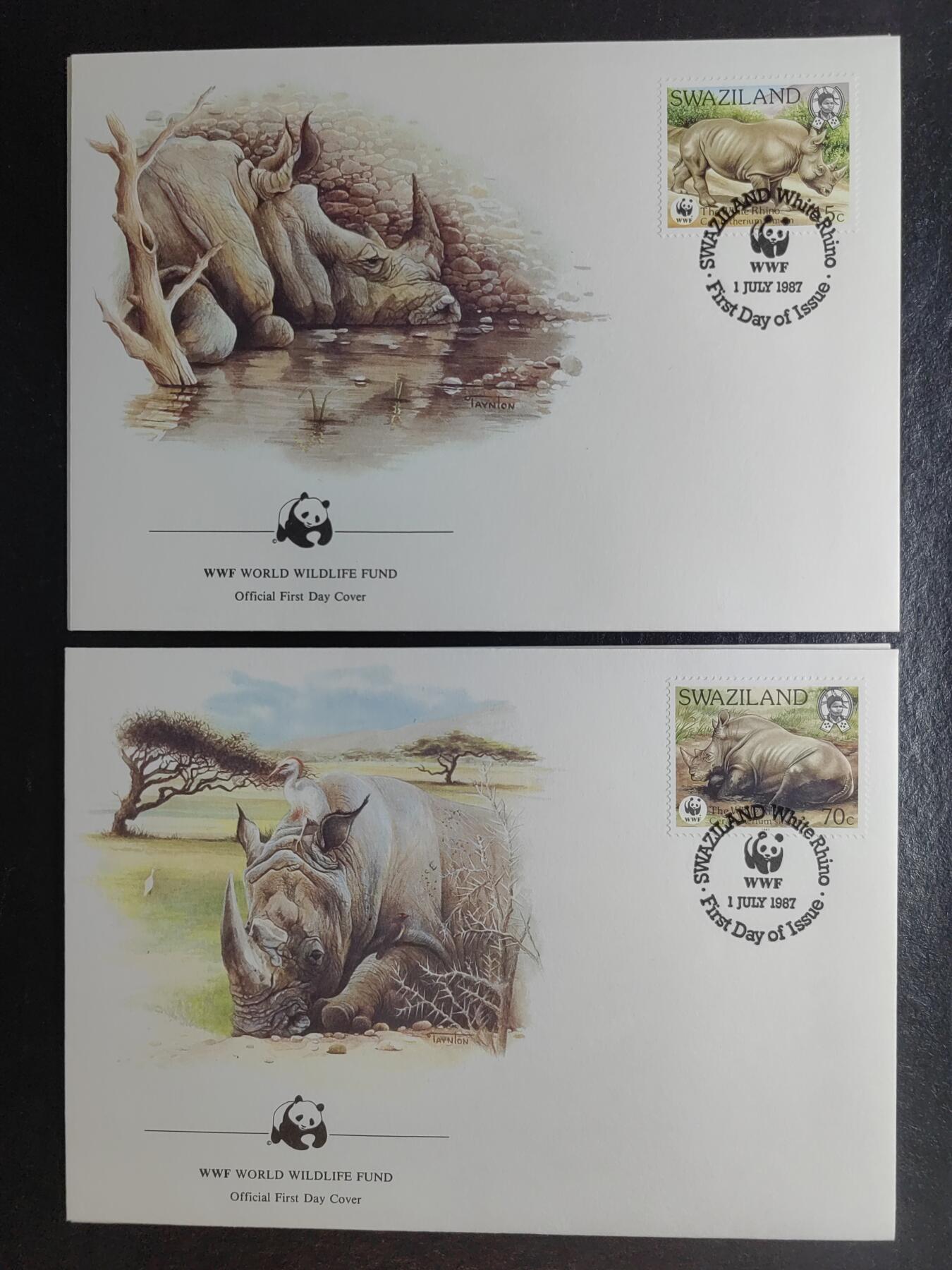 多国邮品💰🌞💰（0起拍）精品🔭专场🌟第67场 世界自然基金会WWF1987年-野生动物犀牛