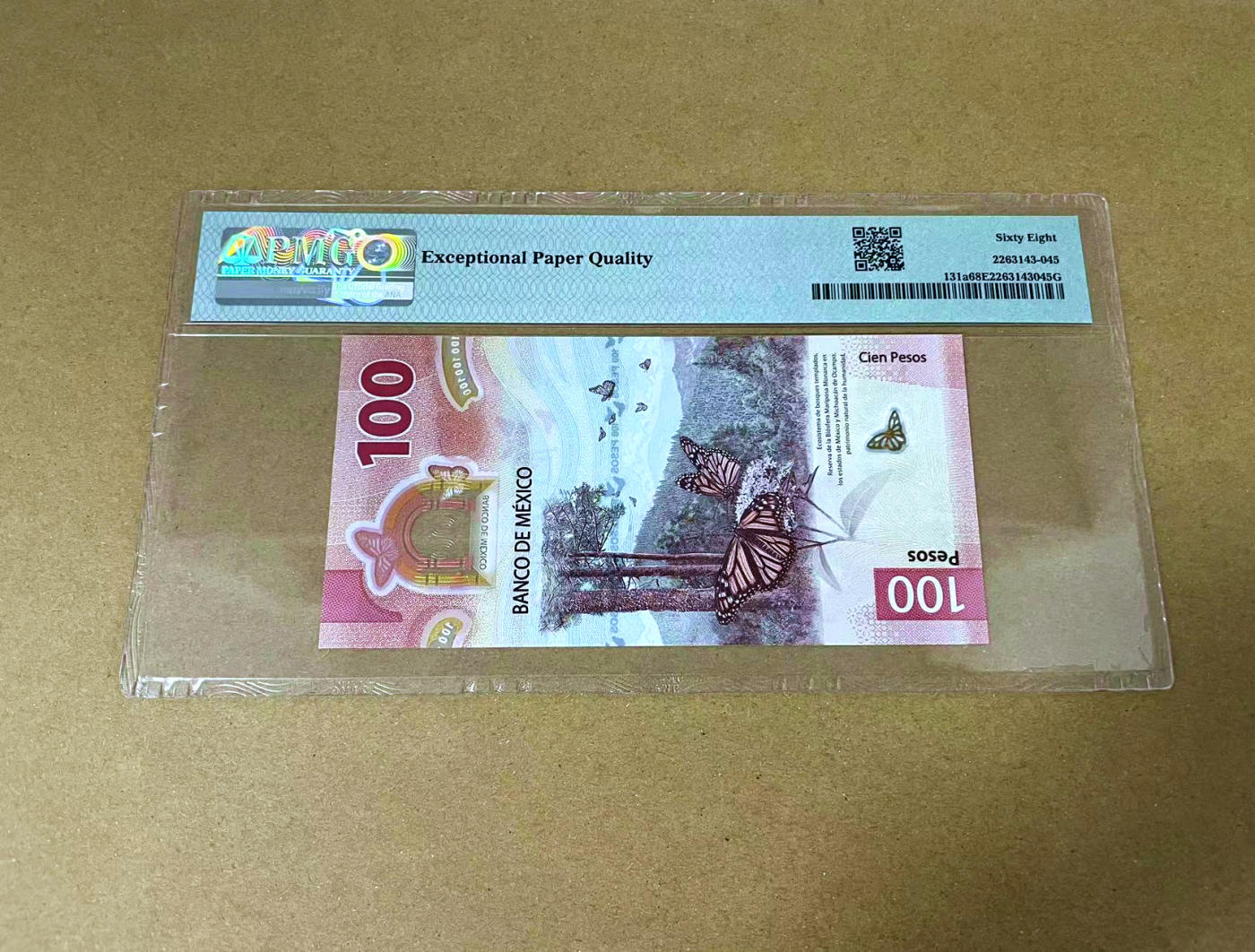 【Blue Auction】✨世界纸币精拍第473期【精】 【AA冠获奖钞】墨西哥 2020年100比索 PMG68EPQ 超高分