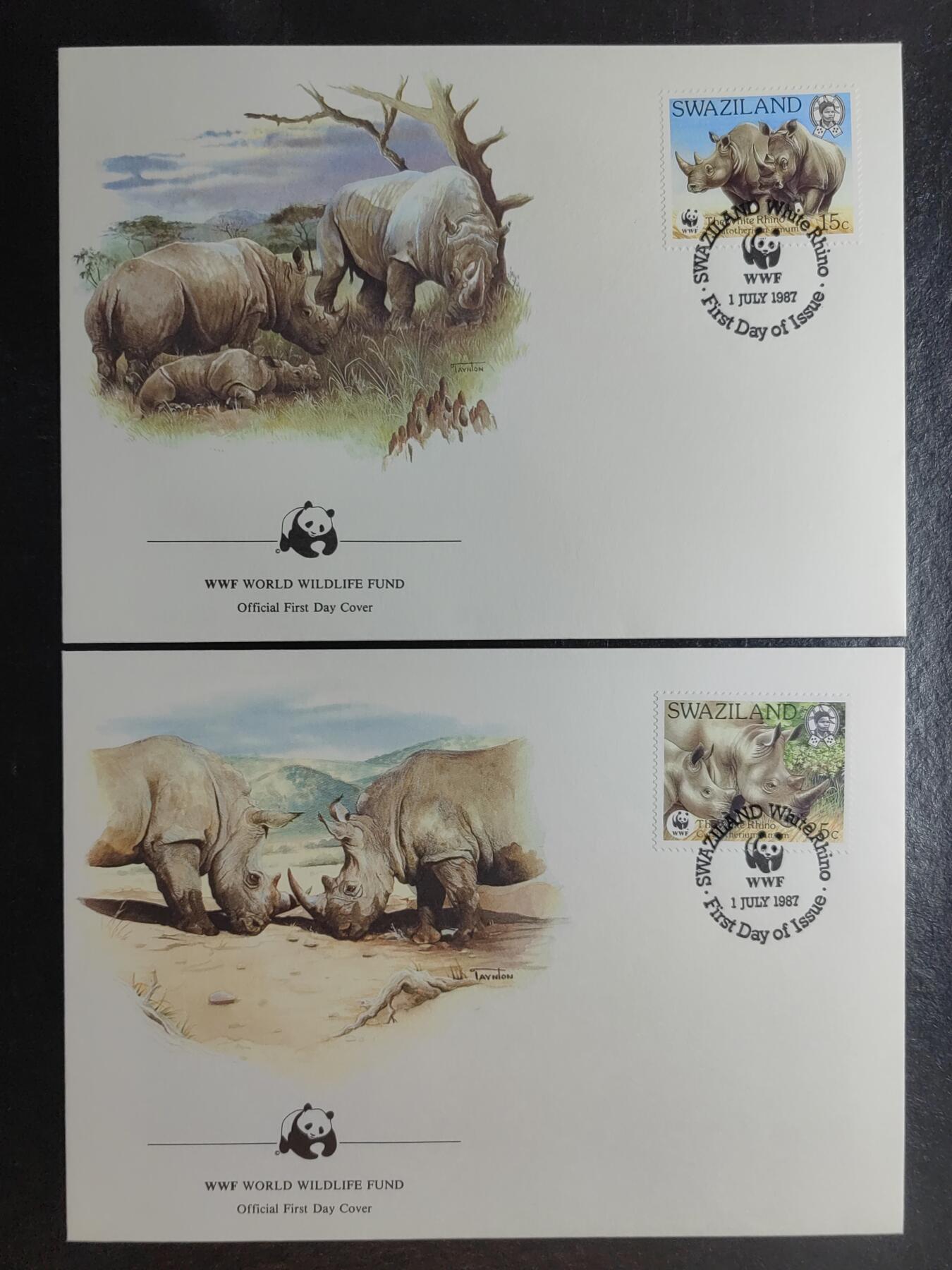 多国邮品💰🌞💰（0起拍）精品🔭专场🌟第67场 世界自然基金会WWF1987年-野生动物犀牛