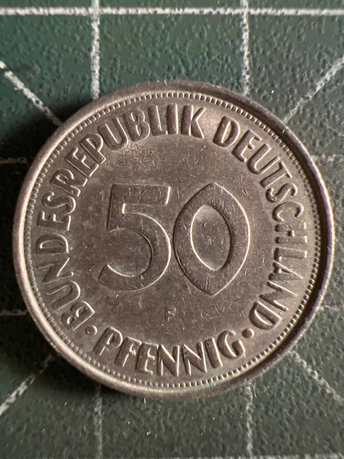 第595期 硬币专场 （无押金，捡漏，全场50包邮，偏远地区除外，接收代拍业务） 德国50分 F