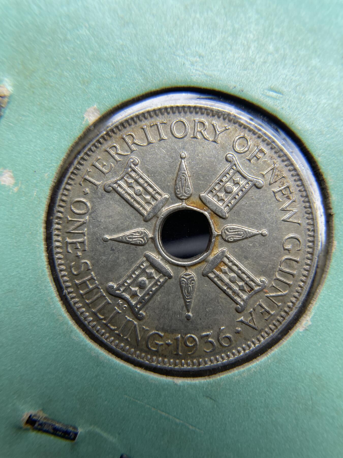 2024年集古藏今外币拍卖第六期-第7场—（总第57拍） 1936年英属新几内亚1先令银币