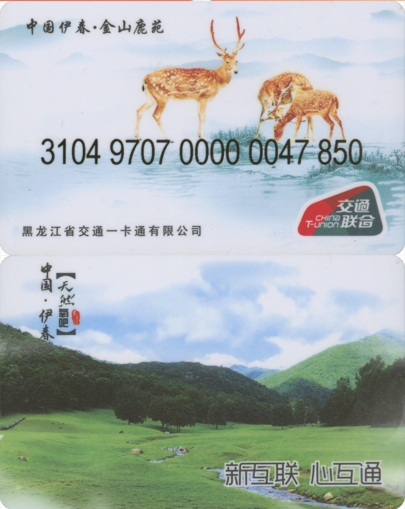 捡漏专场(第八场) 黑龙江省交通一卡通 伊春·金山屯区  交联普通卡 一次性使用