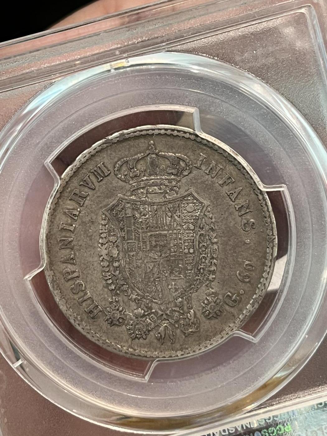 PCGS-XF40 1818意大利那不勒斯西西里60G 稀有原味 最高分