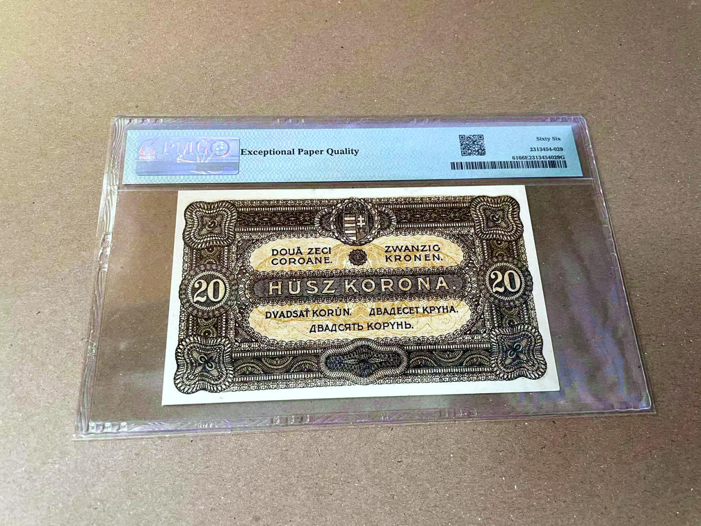 【Blue Auction】✨世界纸币精拍第473期【精】 匈牙利 1920年20克朗 PMG66EPQ 