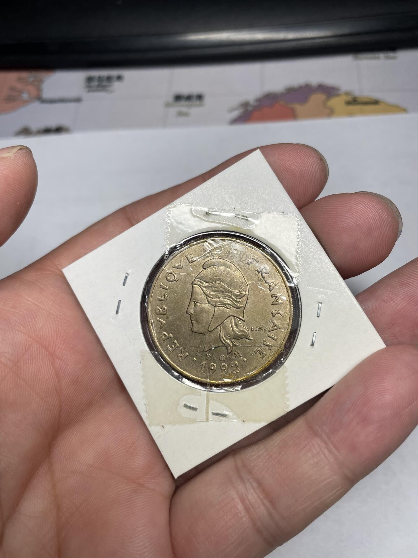 2024年集古藏今外币拍卖第六期-第7场—（总第57拍） 1992年法属波利尼西亚100法郎