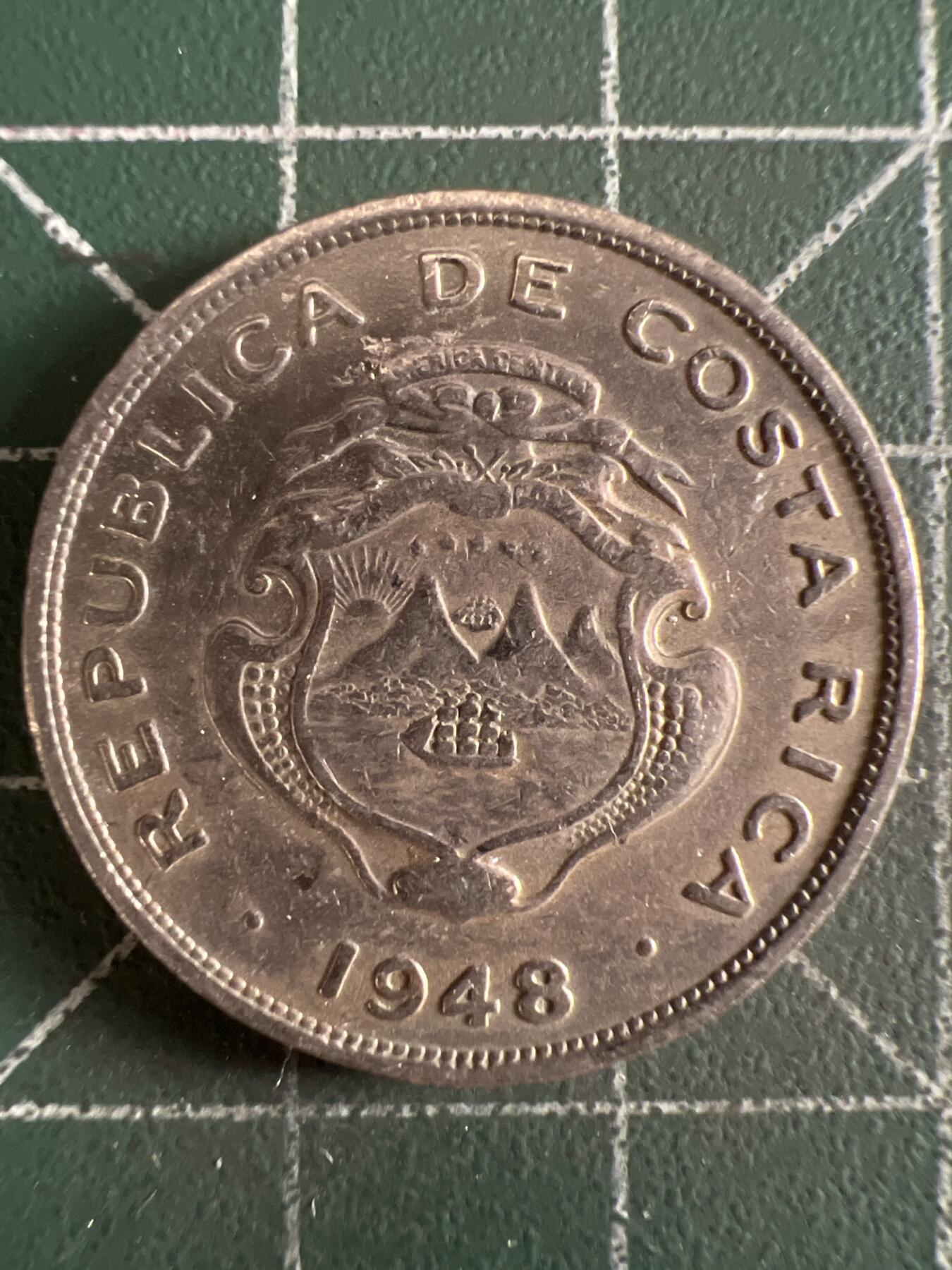 第628期 硬币专场 （无押金，捡漏，全场50包邮，偏远地区除外，接收代拍业务） 哥斯达黎加50分 1948年