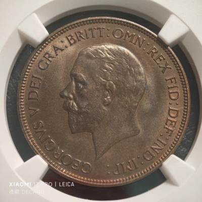 【德藏】世界币章拍卖第78期(全场顺丰包邮) - 1935年英国乔治五世乔五1便士铜币 NGC MS63