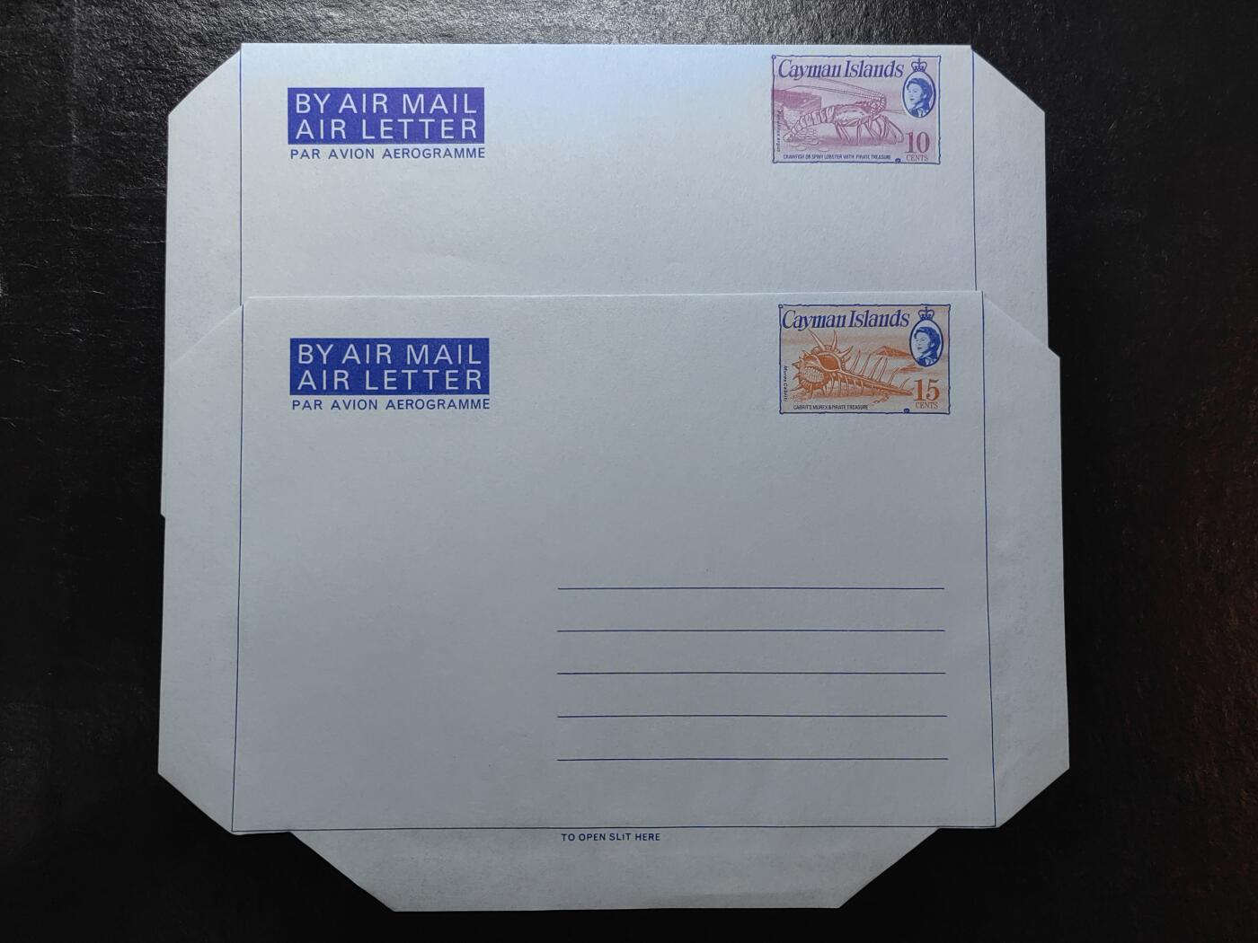 多国邮品💰🌞💰（0起拍）精品🔭专场🌟第67场 英属 开曼群岛 邮简（女皇戎装头像）2件