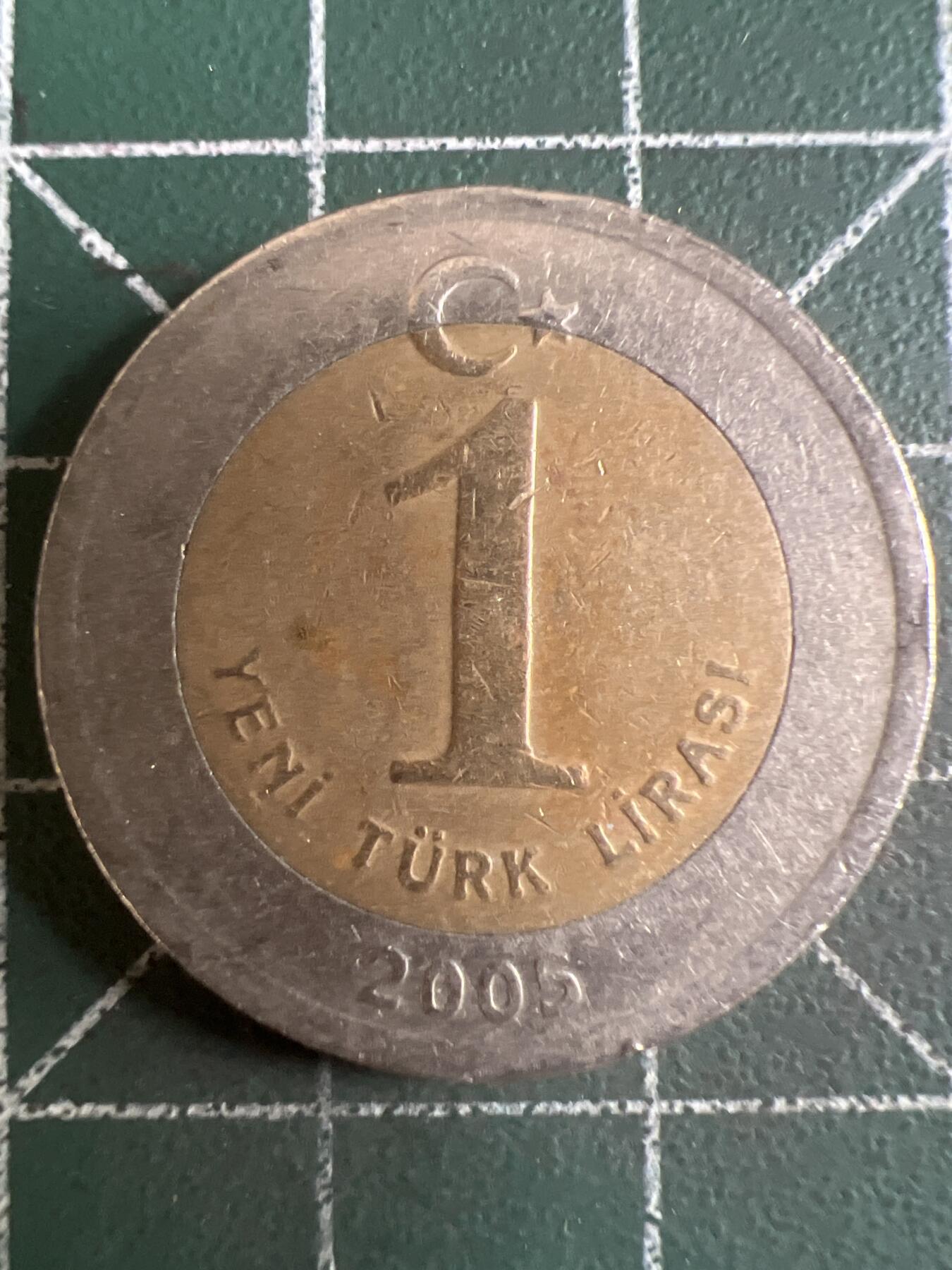 第596期 硬币专场 （无押金，捡漏，全场50包邮，偏远地区除外，接收代拍业务） 土耳其1里拉 双色