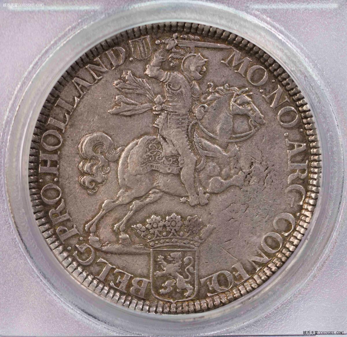 PCGS-XF45 1672荷兰大马剑1杜卡特 加厚亚军分 原味稀有
