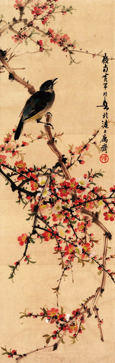 2024贵州聚宝轩春季拍卖会 - 近代黄罕吾 《花鸟》 规格：89cm*28cm