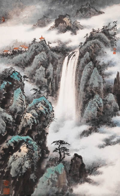 2024贵州聚宝轩春季拍卖会 - 近代何承锡  山水 规格：115cm*69cm