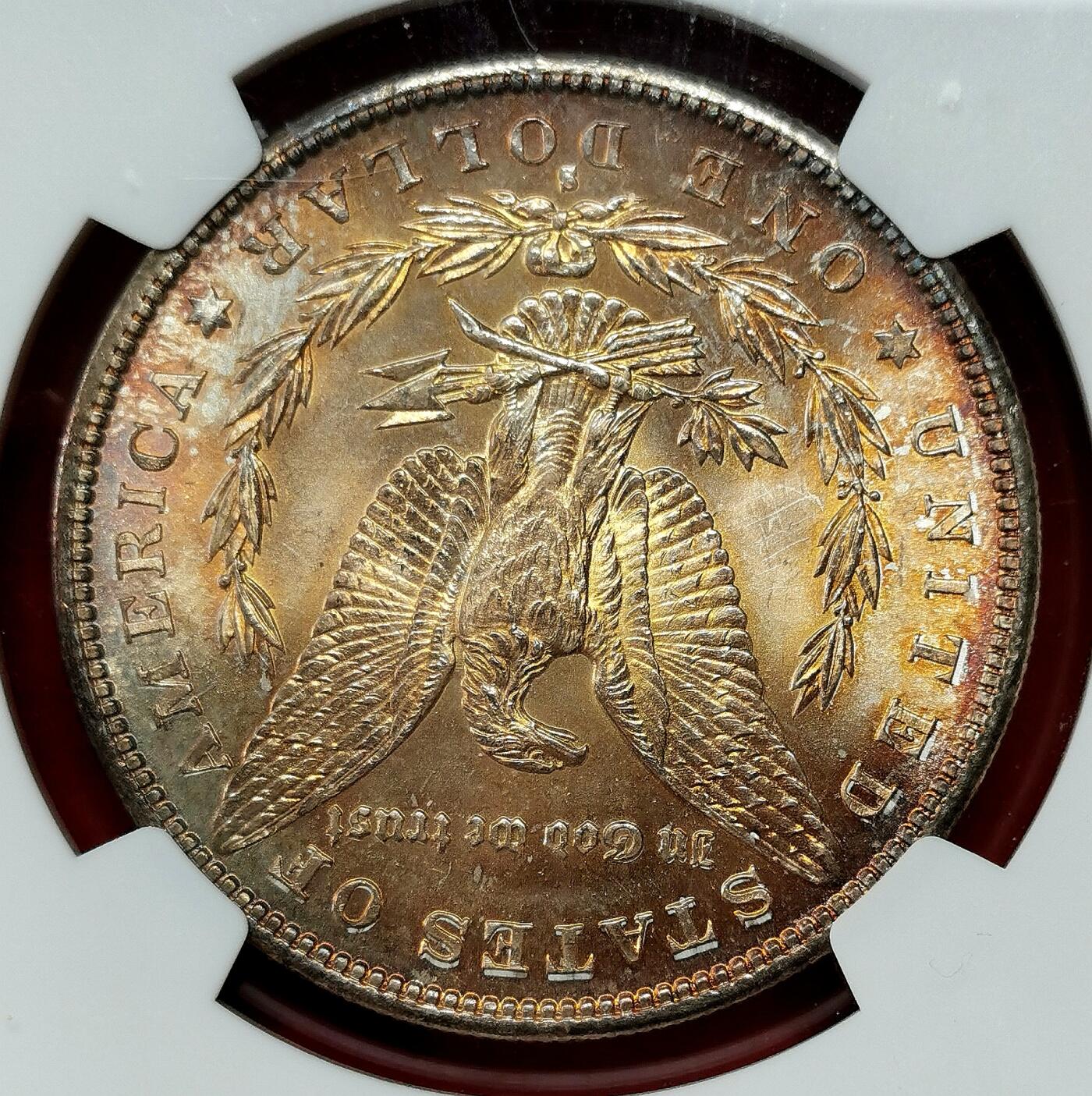 凡希社世界钱币微拍第二百六十八期 1882S美国摩根壹元NGC-MS64，铁锈红包浆，实物美不胜收的藏家品质！