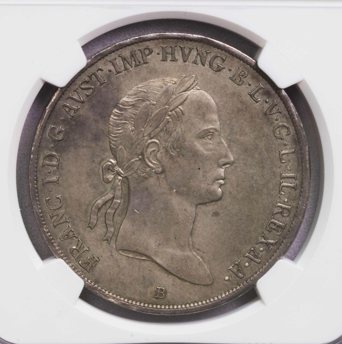 NGC-MS63 1833匈牙利弗朗茨一世圣母圣子泰勒大银币 唯一冠军