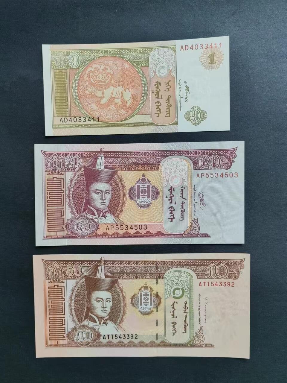 外国币专场240601第六场 蒙古国3张UNC