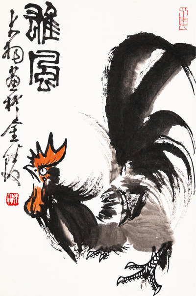 2024贵州聚宝轩春季拍卖会 - 近代陈大羽  雄风 立轴规格：69cm*45cm