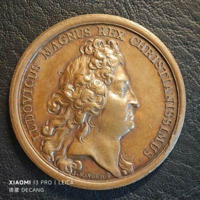 【德藏】世界币章拍卖第79期(全场顺丰包邮) - 19世纪铸造 法国路易十四铜章 洛林公爵致敬纪念铜章 品相状态不错