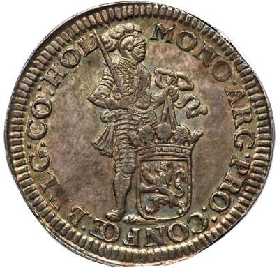 冠军分NGC评级AU58 荷兰1673年2杜卡特银币 - 冠军分NGC评级AU58 荷兰1673年2杜卡特银币