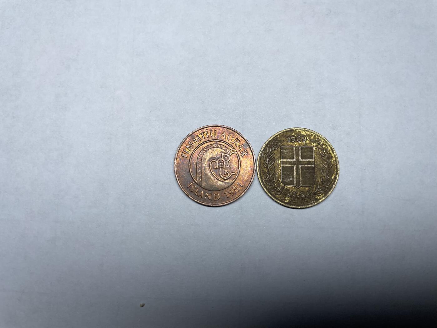 2024年集古藏今外币拍卖第六期-第8场—（总第58拍） 冰岛50分2枚