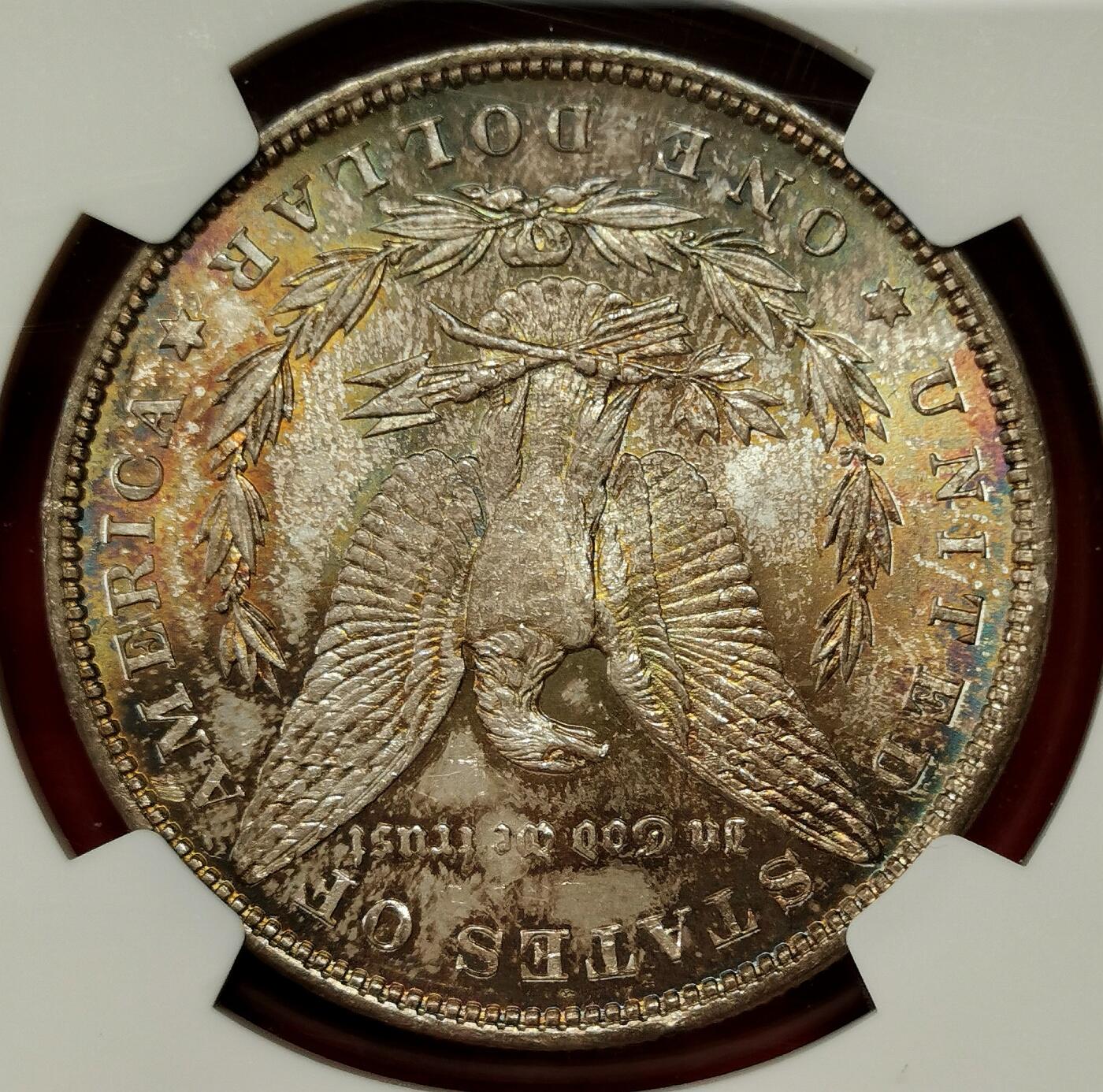 凡希社世界钱币微拍第二百六十八期 荐！1887美国摩根壹元NGC-MS66，淡雅间彩，顶级底板，收藏级！