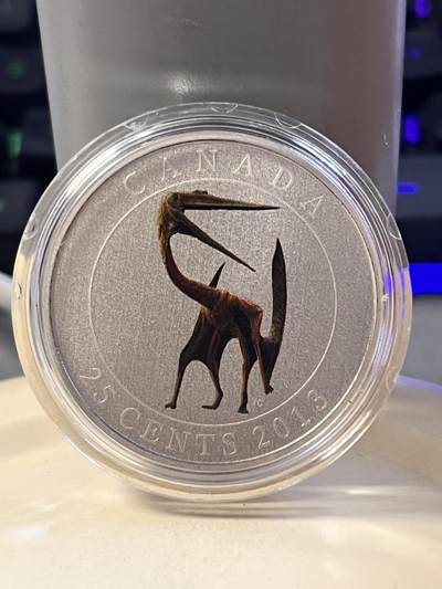 第180期拍卖【长期征集拍品】【北京币展专场】 - 【海寧潮】加拿大2013年夜光恐龙翼龙荧光纪念币