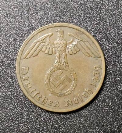 ↓君缘收藏88期☞钱币邮品↓无佣金、可寄存、满10元包邮  - 德国，1939年1芬尼硬币