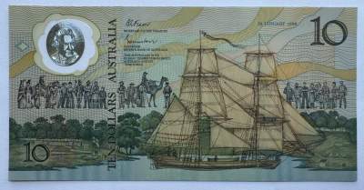 2024第20场（总第172期）：纪念钞、评级币专场 - 澳大利亚“移民200周年”10元塑料纪念钞UNC（AA10冠、有日期版）