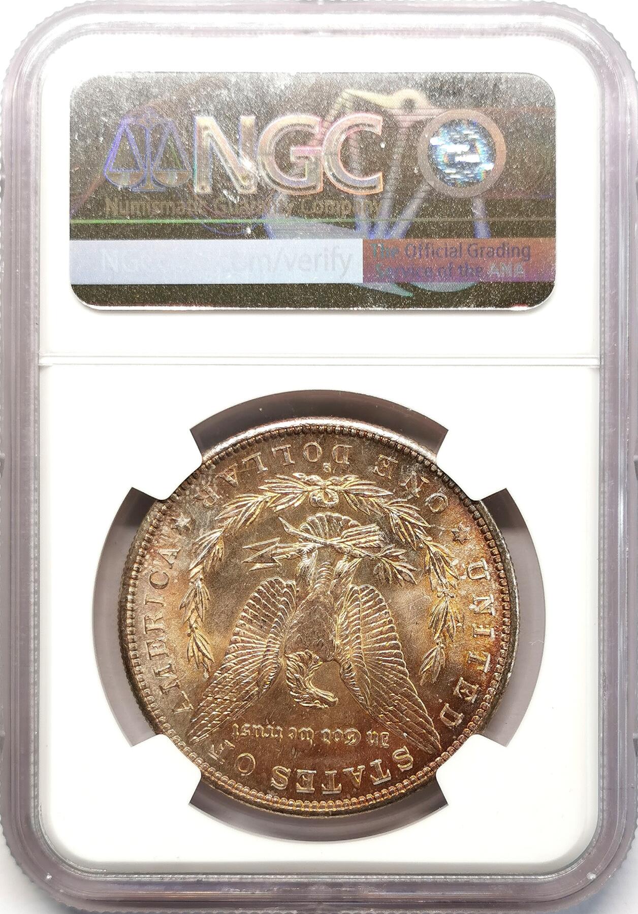 凡希社世界钱币微拍第二百六十八期 1882S美国摩根壹元NGC-MS64，铁锈红包浆，实物美不胜收的藏家品质！