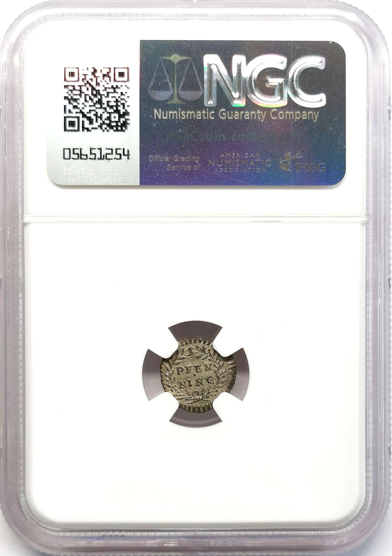 凡希社世界钱币微拍第二百六十八期 1780雷根斯堡银芬尼NGC-MS65，原始铸造状态！