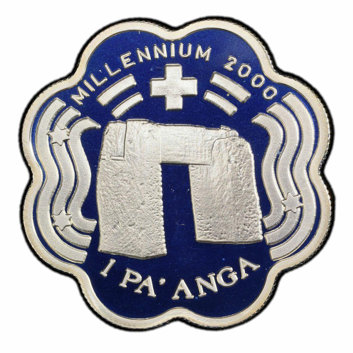 长老汇龙年精选第四场 1999 汤加千禧年1潘加梅花形精制银币，PCGS PR69DCAM，唯一冠军分