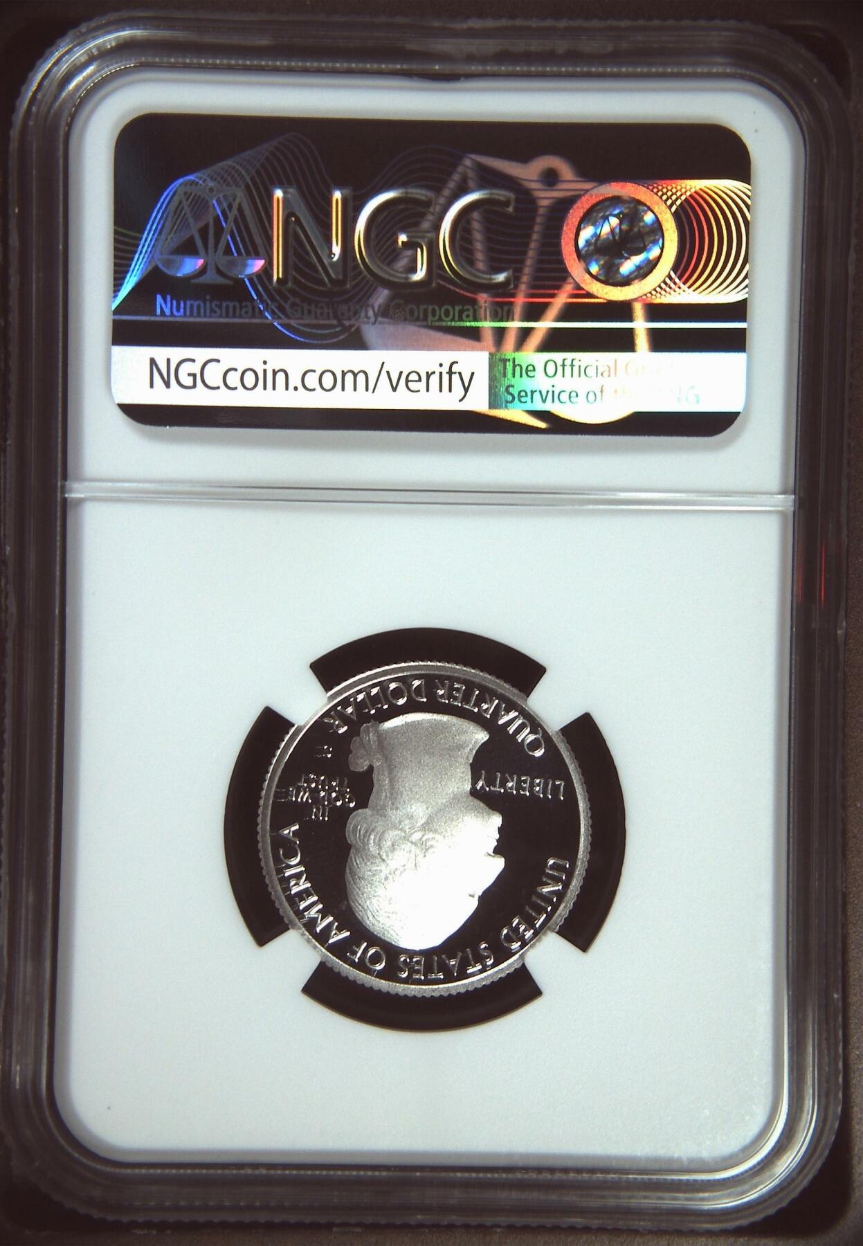 长老汇龙年精选第四场 2018 S 美国船夫国家公园25美分精制银币，NGC PF70UC，首日标