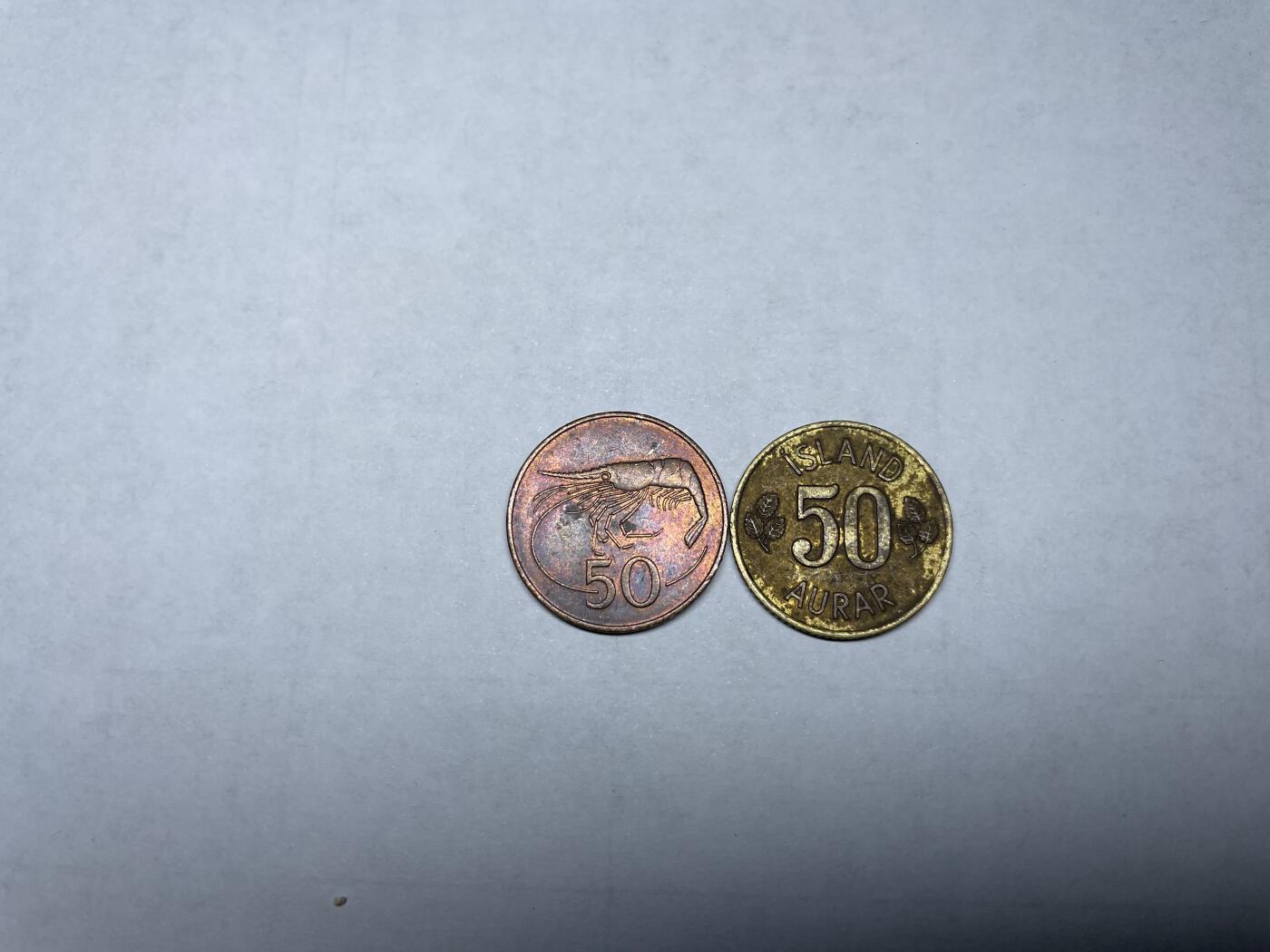 2024年集古藏今外币拍卖第六期-第8场—（总第58拍） 冰岛50分2枚