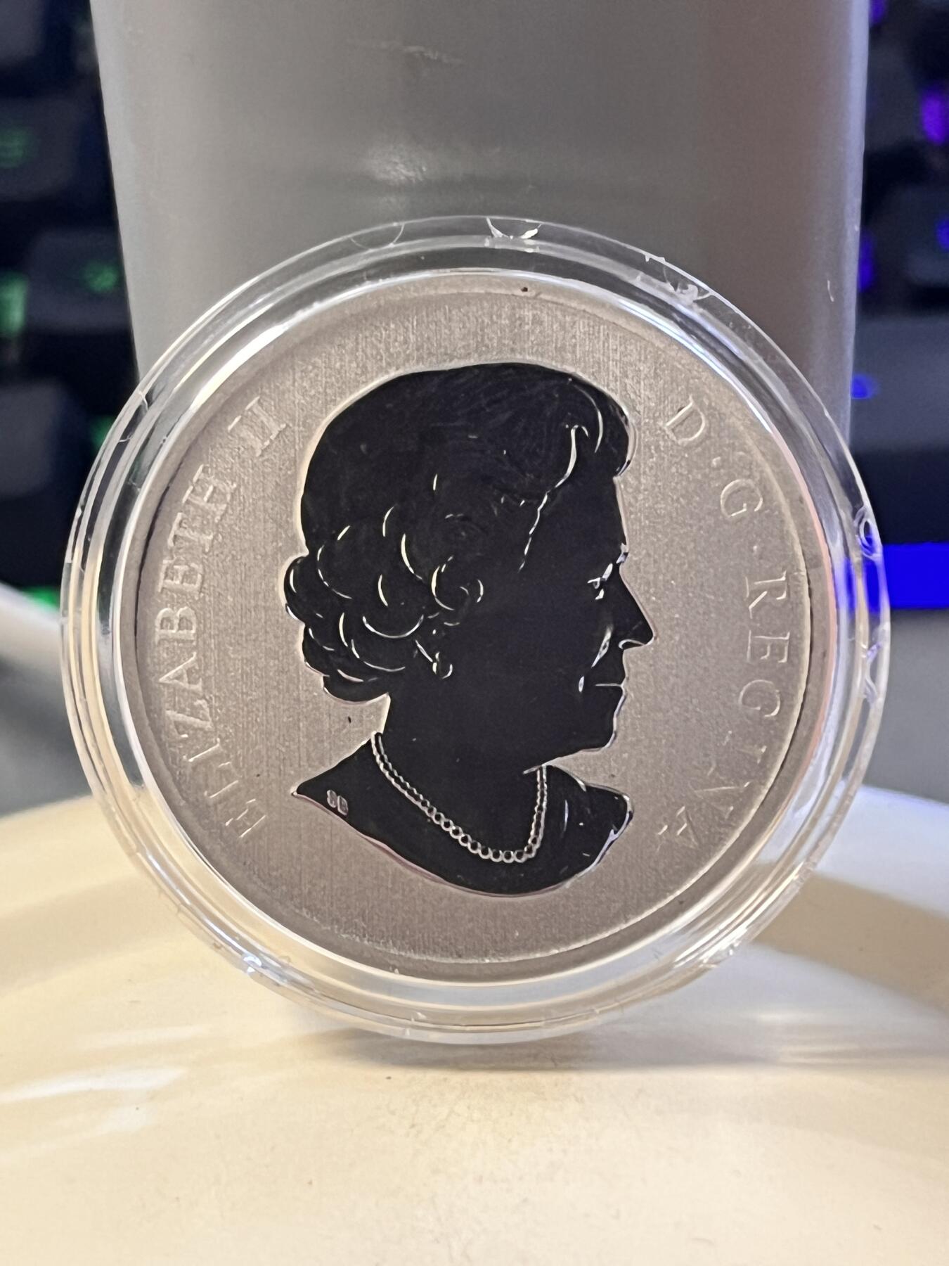 第180期拍卖【长期征集拍品】【北京币展专场】 【海寧潮】加拿大2013年夜光恐龙翼龙荧光纪念币