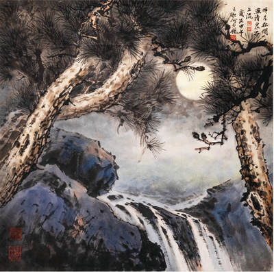 2024贵州聚宝轩春季拍卖会 - 近代何承锡  明月松间照 规格：70cm*70cm，