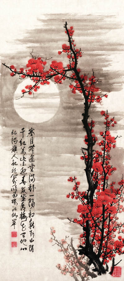 2024贵州聚宝轩春季拍卖会 - 近代爱新银龙 《梅花》 立轴规格：110*50cm