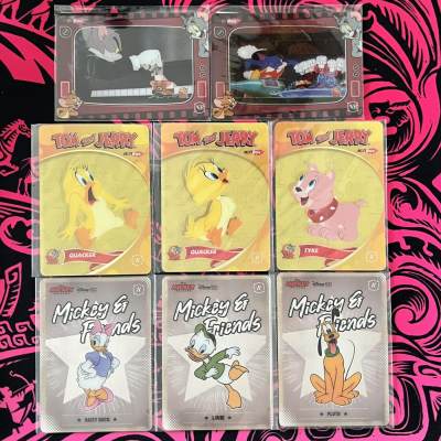 锦色铺子的卡拍 第二十一场  瞎拍瞎卖  - HOT BOX 迪士尼 米奇和朋友们的欢乐时光系列3张、汤姆猫和杰利鼠官方收藏卡系列5张